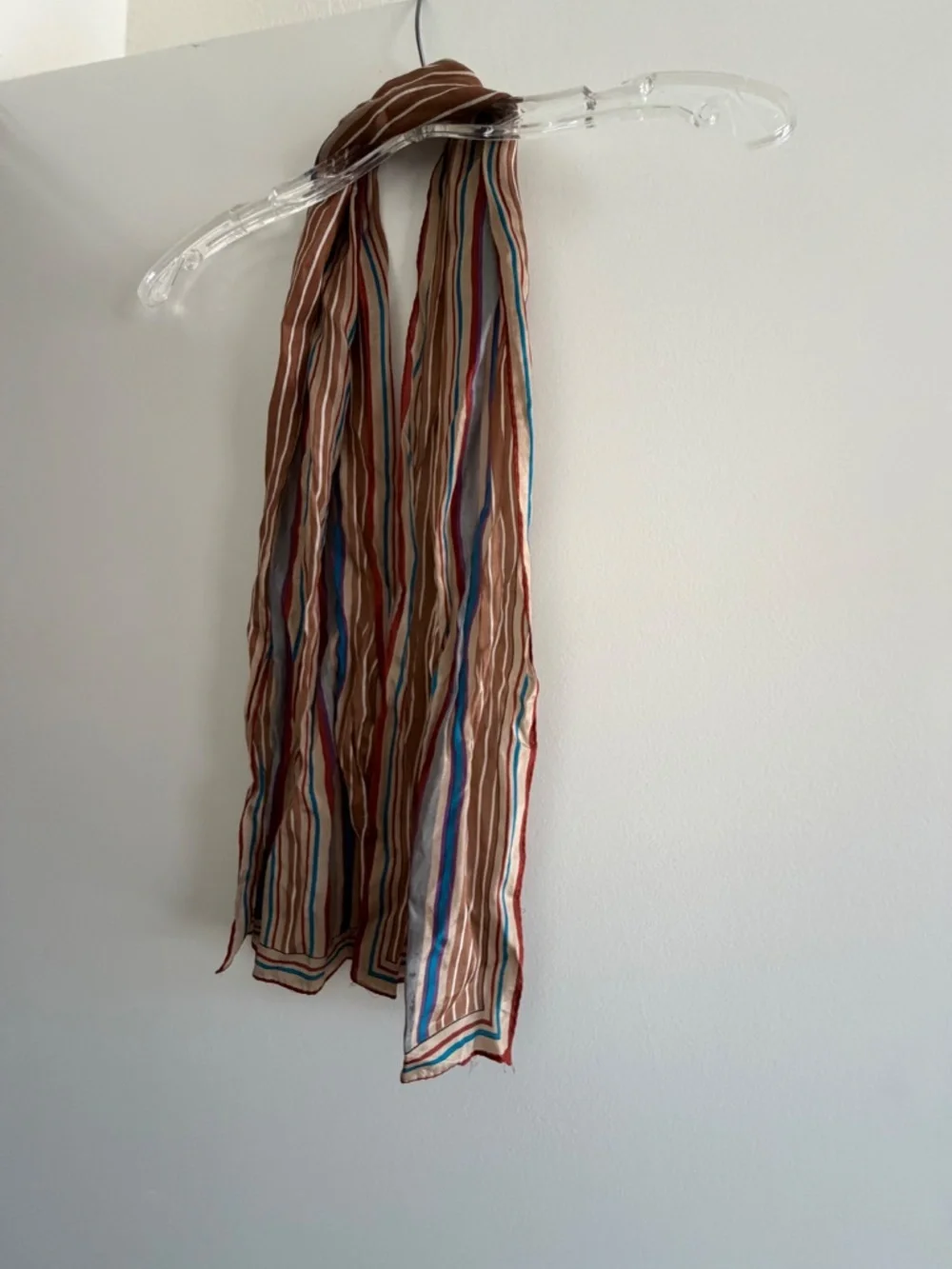 Silk Liz Claiborne Brown Striped Scarf